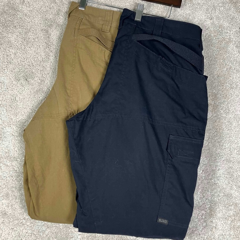 5.11 Tactical Pants Mens 34x30 Black Khaki Lot of 2 Cargo Military Workwear